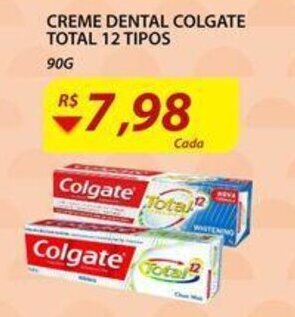 Assaí Atacadista Creme Dental Colgate Total 12 tipos 90g oferta