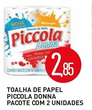 Toalha de Papel Piccola Donna pacote com 2 unidades