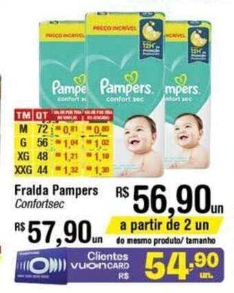 Fort Atacadista Fralda Pampers Confort Sec oferta