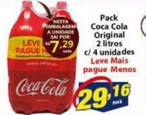 Vencedor Atacadista Pack Coca Cola Original 2L c/4 unidades oferta