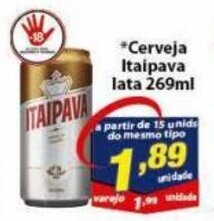Vencedor Atacadista Cerveja Itaipava lata 269ml oferta