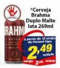 Vencedor Atacadista Cerveja Brahma Duplo Malte lata 269ml oferta