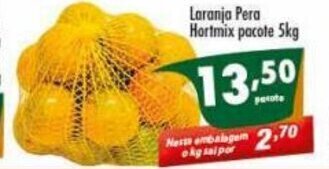 Vencedor Atacadista Laranja pera Hortmix pacote 5kg oferta