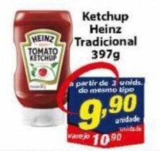 Vencedor Atacadista Ketchup Heinz Tradicional 397g oferta