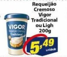 Vencedor Atacadista Requeijao Cremoso Vigor tradicional ou light 200g oferta