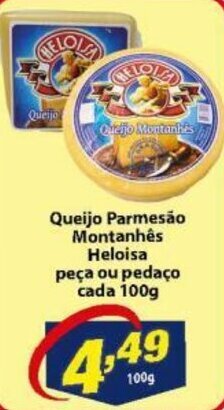 Vencedor Atacadista Queijo parmesao montanhes Heloisa peca ou pedaco 100g oferta