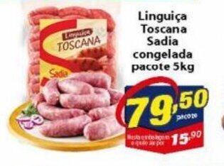Linguica Toscana Sadia Congelada pacote 5kg