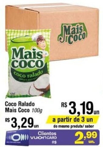Fort Atacadista Coco Ralado Mais Coco 100g oferta