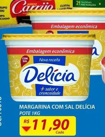 Assaí Atacadista Margarina com Sal Delicia pote 1kg oferta