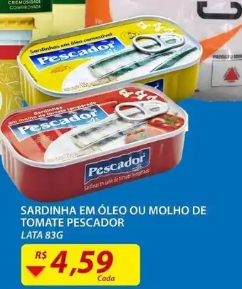 Assaí Atacadista Sardinha em Oleo ou Molho de Tomate Pescador 83g oferta
