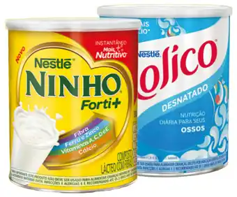 DB Supermercados Composto lact ninho inst 380g, leite em po molico desn calc 280g oferta