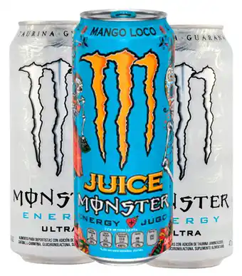 DB Supermercados Bebida energética monster sabores 473ml oferta