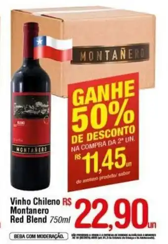 Vinho Chileno Montanero Red Blend 750ml