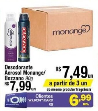 Fort Atacadista Desodorante Aerosol Monange/ Bozzano 90g oferta