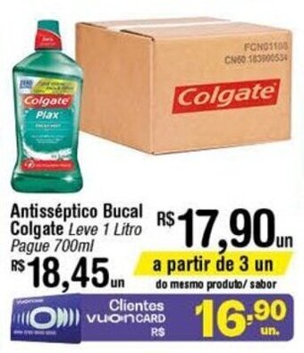 Fort Atacadista Antisseptico Bucal Colgate leve 1L pague 700ml oferta