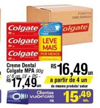 Fort Atacadista Creme Dental Colgate MPA 90g oferta