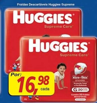 Supermercados Guanabara Fraldas Descartaveis Huggies Supreme oferta