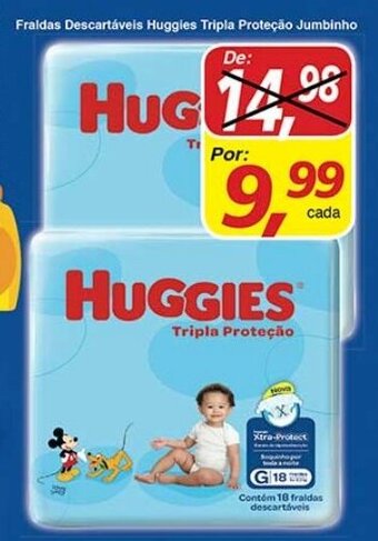 Supermercados Guanabara Fraldas descartaveis Huggies tripla Pretecao Jumbinho oferta