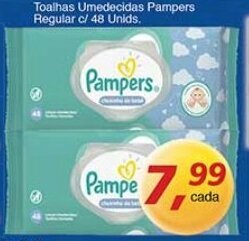 Supermercados Guanabara Toalhas Umedecidas Pampers Regular c/48 unids oferta