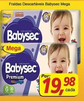Supermercados Guanabara Fraldas Descartaveis Babysec Mega oferta