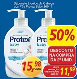 Supermercados Guanabara Sabonete Liquido de Cabeca aos Pes Protex Baby 200ml oferta