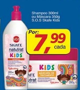 Supermercados Guanabara Shampoo 300ml ou Mascara 350g S.O.S Skafe Kids oferta