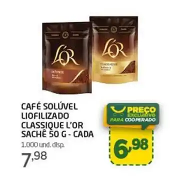 Cooper Cafe Soluvel Liofilizado Classique L'or sache 50g cada oferta