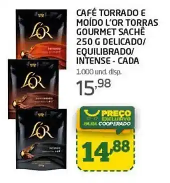 Cooper Cafe Torrado e Moido L'or Torras Gourmet sache 250g Delicado/ Equilibrado/ Intense cada oferta