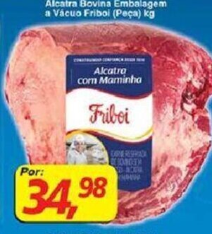 Supermercados Guanabara Alcatra Bovina Embalagem a vacuo Friboi peca 1kg oferta