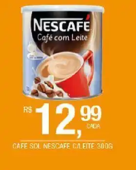 DB Supermercados Café sol nescafé c/leite300g oferta
