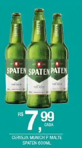 Cerveja munich pure malte spaten 600ml