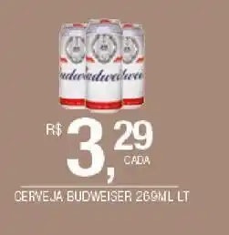 DB Supermercados Cerveja budweiser 269ml oferta
