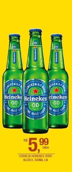 DB Supermercados Cerveja heineken zero alcool 330ml oferta