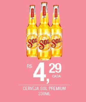 DB Supermercados Cerveja sol premium 330ml oferta