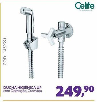 Ducha higiênica up com derivação, cromada