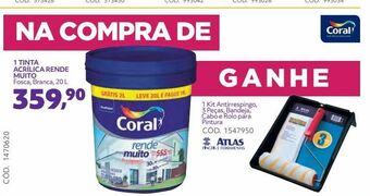 Telhanorte Tinta acrílica premium decora matte fosca, branca, 20 l oferta