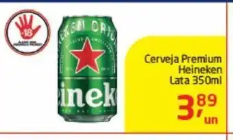 Tenda Atacado Cerveja premium heineken lata 350 ml oferta
