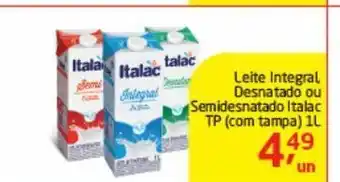 Tenda Atacado Leite integral italac desnatado ou semidesnatado italac oferta