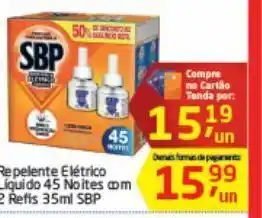 Repelente electrico liquido 45 noites sbp