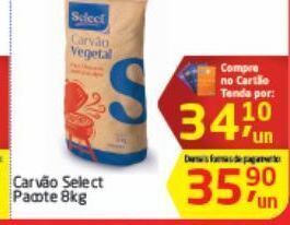 Carvão select pacote 8 kg