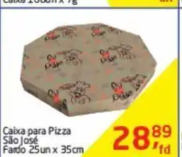 Tenda Atacado Caixa para pizza são josé fardo 25 un x 35 cm oferta