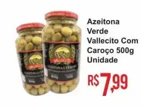 Mart Minas Azeitona verde vallecito com caroço 500g oferta