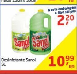 Tenda Atacado Desinfetante sanol 5l oferta