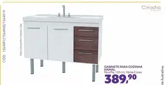 Telhanorte Gabinete para cozinha hamal para pia, 120 cm, várias cores oferta