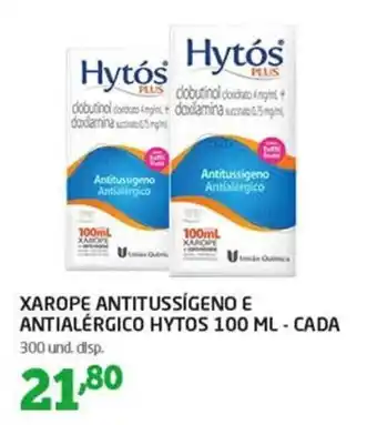 Cooper Xarope Antitussigeno e Antialergico Hytos 100ml cada oferta