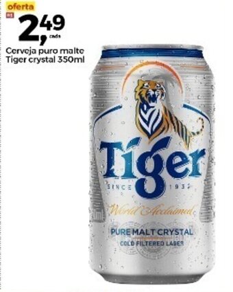 Frangolândia Cerveja Puro Malte Tiger Crystal 350ml oferta