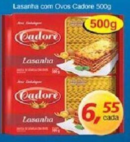 Supermercados Guanabara Lasanha com Ovos Cadore 500g oferta