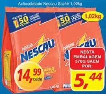 Supermercados Guanabara Achocolatado Nescau Sache 370g oferta