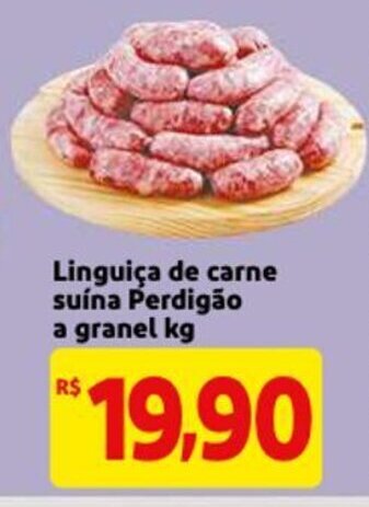 Mercado Extra Linguica de carne Suina Perdigao a granel 1kg oferta