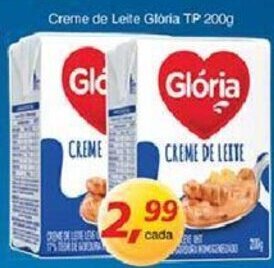 Supermercados Guanabara Creme de Leite Gloria TP 200g oferta
